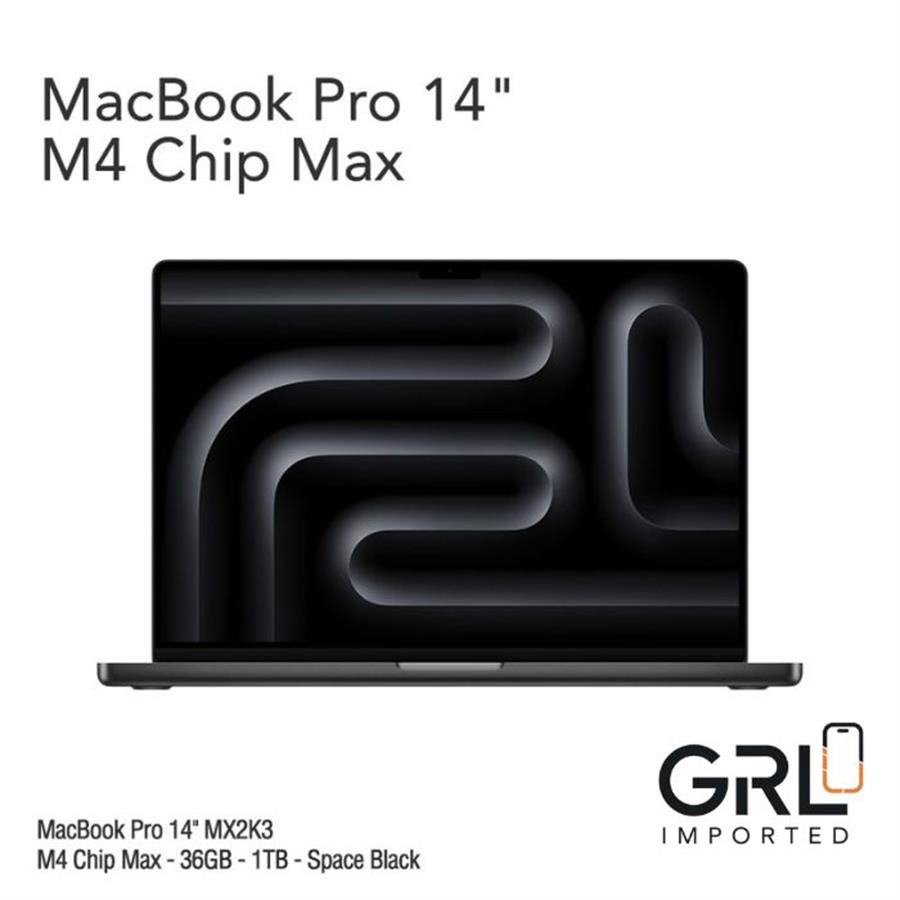 MacBook Pro 14"  M4 Chip Max - 36GB - 1TB - Space Black - Silver-