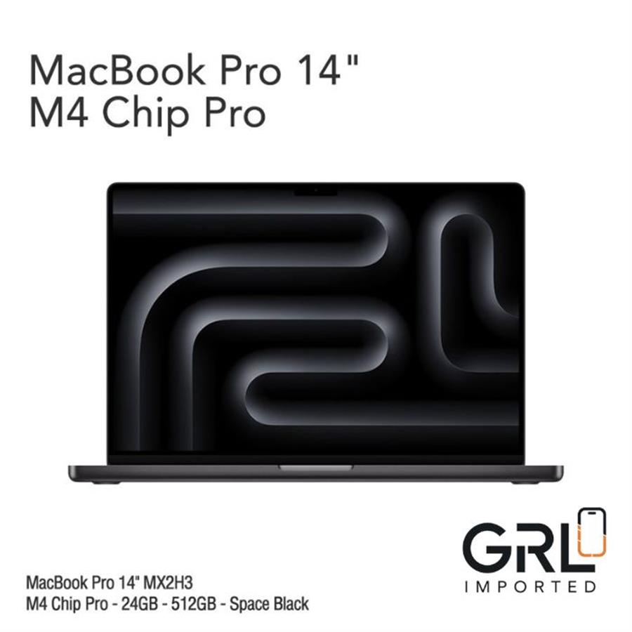MacBook Pro 14"  M4 Chip Pro - 12-Core - 24GB - 512GB - Space Black - Silver-